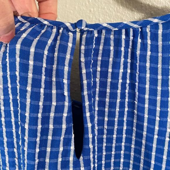 NWT LDT Blue and White Checkered Shift Dress - Picture 7 of 11